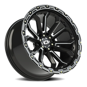 Vision 405 20x10 -25 6x139.7mm 106.2mm Gloss Black Milled Spoke
