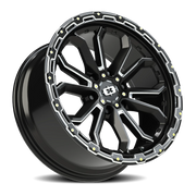 Vision 405 20x9 +12 6x139.7mm 106.2mm Gloss Black Milled Spoke