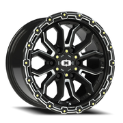 Vision 405 17x9 +12 6x139.7mm 106.2mm Gloss Black Milled Spoke