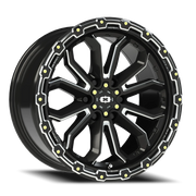 Vision 405 18x9 +12 6x135mm 87.1mm Gloss Black Milled Spoke