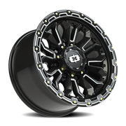 Vision 405 17x9 -12 8x165.1mm 125.2mm Gloss Black Milled Spoke