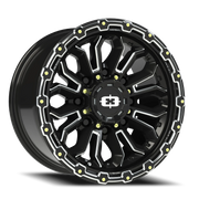 Vision 405 17x9 +12 8x165.1mm 125.2mm Gloss Black Milled Spoke