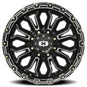 Vision 405 18x9 -12 8x165.1mm 125.2mm Gloss Black Milled Spoke