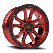 Vision 405 20x9 +12 5x139.7mm 108mm Gloss Red Black Lip