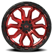 Vision 405 17x8 +30 5x120mm 76.1mm Gloss Red Black Lip