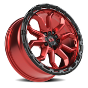 Vision 405 17x8 +30 5x107.95mm 63.5mm Gloss Red Black Lip