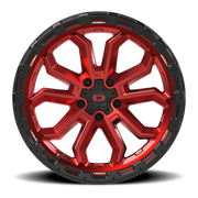 Vision 405 18x9 +12 5x150mm 110.2mm Gloss Red Black Lip