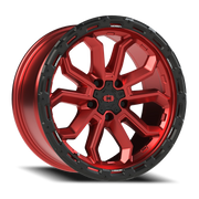 Vision 405 18x9 -12 5x127mm 78.1mm Gloss Red Black Lip