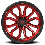 Vision 405 20x10 -25 6x135mm 87.1mm Gloss Red Black Lip