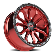 Vision 405 20x9 +12 6x139.7mm 106.2mm Gloss Red Black Lip
