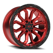 Vision 405 18x9 +12 6x135mm 87.1mm Gloss Red Black Lip