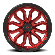 Vision 405 18x9 +12 6x135mm 87.1mm Gloss Red Black Lip