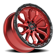 Vision 405 18x9 +12 6x120mm Gloss Red Black Lip