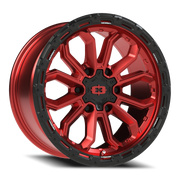 Vision 405 18x9 +12 6x139.7mm 106.2mm Gloss Red Black Lip