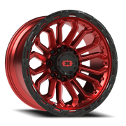 Vision 405 20x10 -25 8x170mm 125.2mm Gloss Red Black Lip