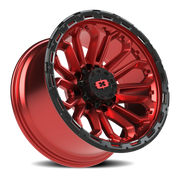 Vision 405 20x10 -25 8x170mm 125.2mm Gloss Red Black Lip