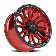 Vision 405 20x9 +12 8x180mm 124.2mm Gloss Red Black Lip
