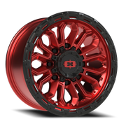 Vision 405 17x9 -12 8x165.1mm 125.2mm Gloss Red Black Lip