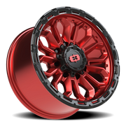 Vision 405 18x9 -12 8x170mm 125.2mm Gloss Red Black Lip