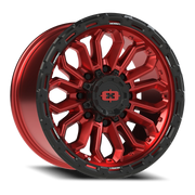 Vision 405 18x9 +12 8x170mm 125.2mm Gloss Red Black Lip