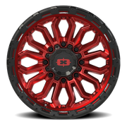 Vision 405 18x9 +12 8x165.1mm 125.2mm Gloss Red Black Lip