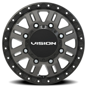 Vision 408 17x6.5 +121 8x210mm 154.2mm Satin Grey