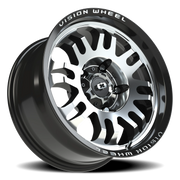 Vision 409 17x8.5 +0 5x150mm 110mm Gloss Black Machined Face
