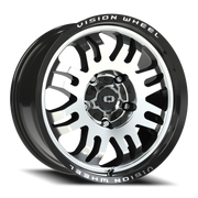 Vision 409 18x8.5 +10 5x150mm 110mm Gloss Black Machined Face