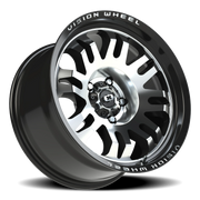Vision 409 18x9.5 -18 5x127mm 78.1mm Gloss Black Machined Face