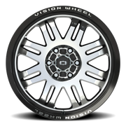 Vision 409 20x9 +12 6x135mm 87.1mm Gloss Black Machined Face