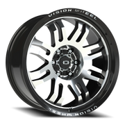 Vision 409 20x9.5 -18 6x139.7mm 110mm Gloss Black Machined Face