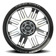 Vision 409 20x9.5 -18 6x139.7mm 110mm Gloss Black Machined Face