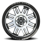 Vision 409 20x9 +12 6x120mm 67.1mm Gloss Black Machined Face