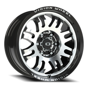 Vision 409 17x8.5 +0 6x139.7mm 110mm Gloss Black Machined Face