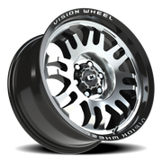 Vision 409 17x8.5 +0 6x114.3mm 71.5mm Gloss Black Machined Face