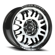 Vision 409 17x9 +12 6x135mm 87.1mm Gloss Black Machined Face