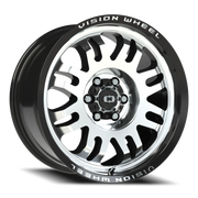 Vision 409 17x9 +12 6x114.3mm 71.5mm Gloss Black Machined Face