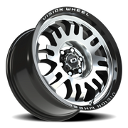 Vision 409 17x9 +12 6x114.3mm 71.5mm Gloss Black Machined Face