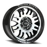 Vision 409 18x8.5 +0 6x139.7mm 110mm Gloss Black Machined Face