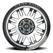 Vision 409 18x9 +12 6x135mm 87.1mm Gloss Black Machined Face