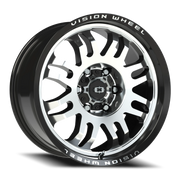 Vision 409 18x9 +12 6x139.7mm 110mm Gloss Black Machined Face