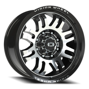 Vision 409 20x9.5 +12 8x165.1mm 125.1mm Gloss Black Machined Face