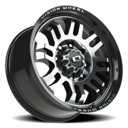 Vision 409 20x9.5 +12 8x165.1mm 125.1mm Gloss Black Machined Face