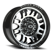 Vision 409 18x9 -12 8x165.1mm 125.1mm Gloss Black Machined Face