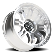 Vision 409 20x9.5 -18 5x127mm 78.1mm Machined Silver Black Center Cap-Milled Machined Cap