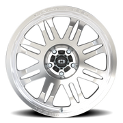 Vision 409 20x9.5 -18 5x127mm 78.1mm Machined Silver Black Center Cap-Milled Machined Cap