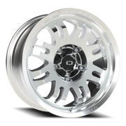 Vision 409 18x8.5 +10 5x150mm 110mm Machined Silver Black Center Cap-Milled Machined Cap