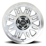 Vision 409 18x8.5 +10 5x150mm 110mm Machined Silver Black Center Cap-Milled Machined Cap