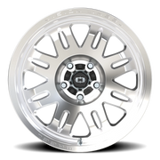 Vision 409 18x9.5 -18 5x127mm 78.1mm Machined Silver Black Center Cap-Milled Machined Cap