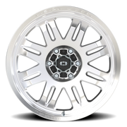 Vision 409 20x9 +12 6x135mm 87.1mm Machined Silver Black Center Cap-Milled Machined Cap